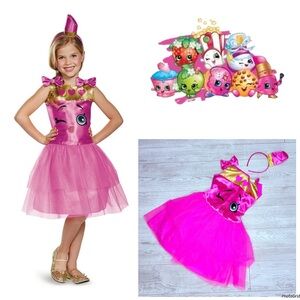 Shopkins Lippy Lips Classic Girls Dress Headband Halloween costume 7-8y dress up